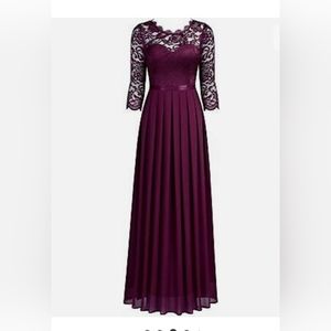 SOLD- Miusol Women's Formal burgundy dress